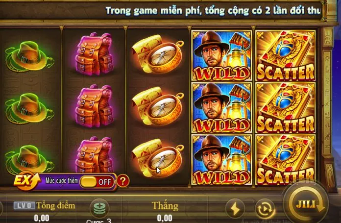 Hình ảnh video slot hiện đại với chủ đề phiêu lưu